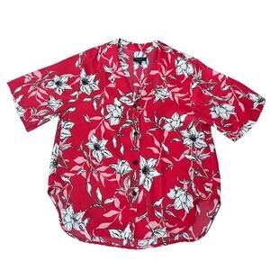 Unisex Rag & Bone Avery Floral Print Short Sleeve Button Down Shirt (Sz Medium)